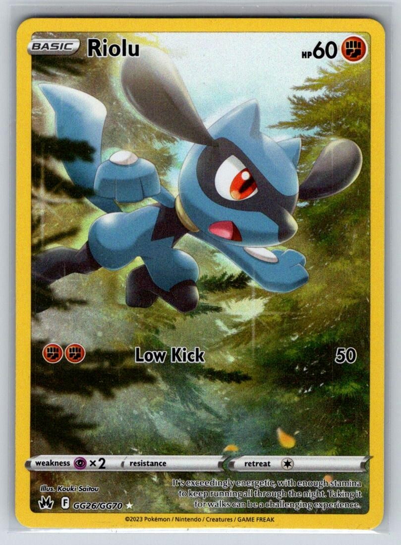 Riolu GG26/GG70 Holo Crown Zenith Galarian Gallery Pokemon