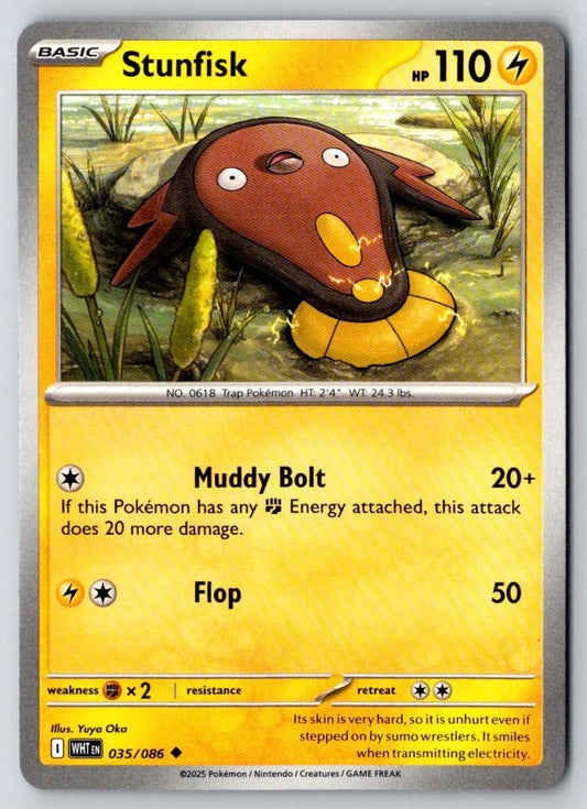 Stunfisk 035/086 Uncommon White Flare Pokemon Near Mint