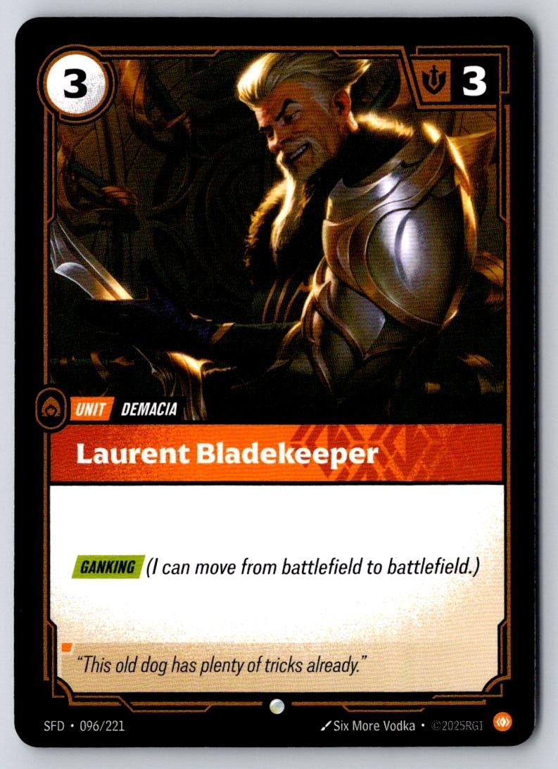 Laurent Bladekeeper 096/221 Common Spiritforged Riftbound Near Mint