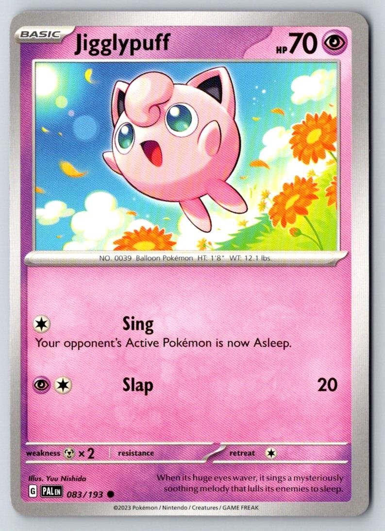 Jigglypuff 083/193 Common Paldea Evolved Pokemon Near Mint