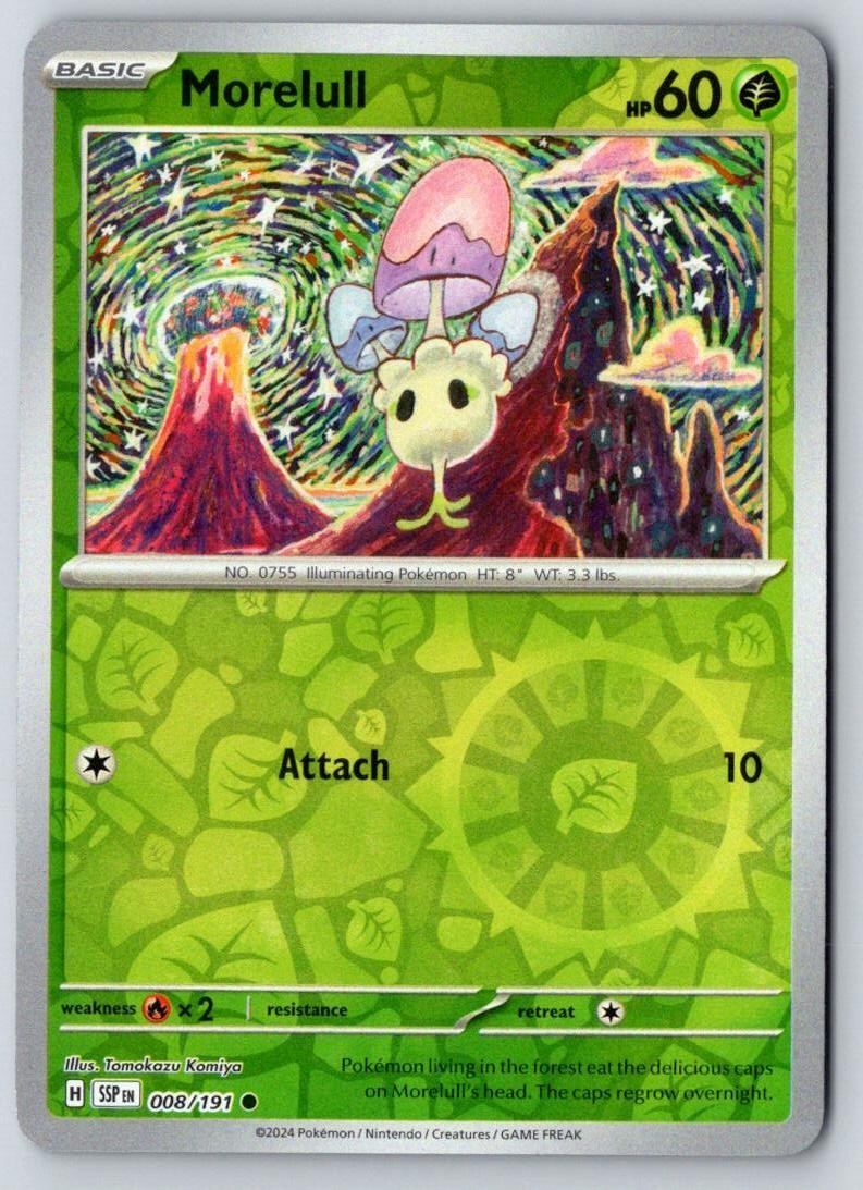 Morelull 008/191 Common Surging Sparks Pokemon Near Mint