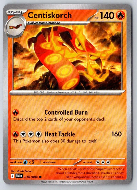 Centiskorch 010/084 Common Pitch Black Pokemon Near Mint