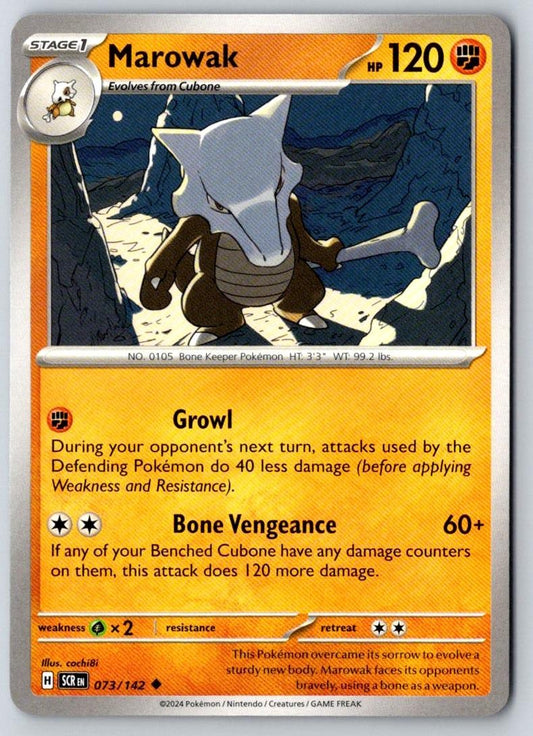 Marowak 73/142 Uncommon Stellar Crown Pokemon Near Mint