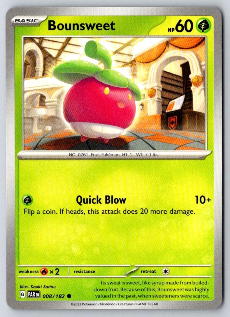 Bounsweet 008/182 Common Paradox Rift Pokemon Near Mint