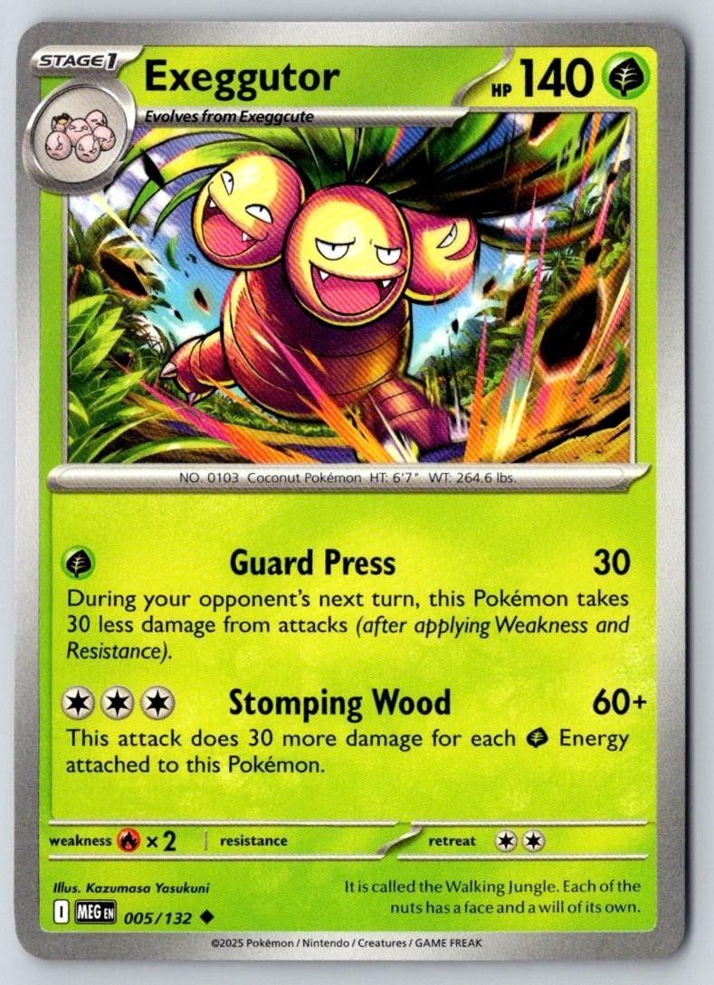 Exeggutor 005/132 Uncommon Mega Evolution Pokemon Near Mint
