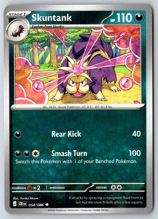 Skuntank 054/086 Uncommon Chaos Rising Pokemon Near Mint