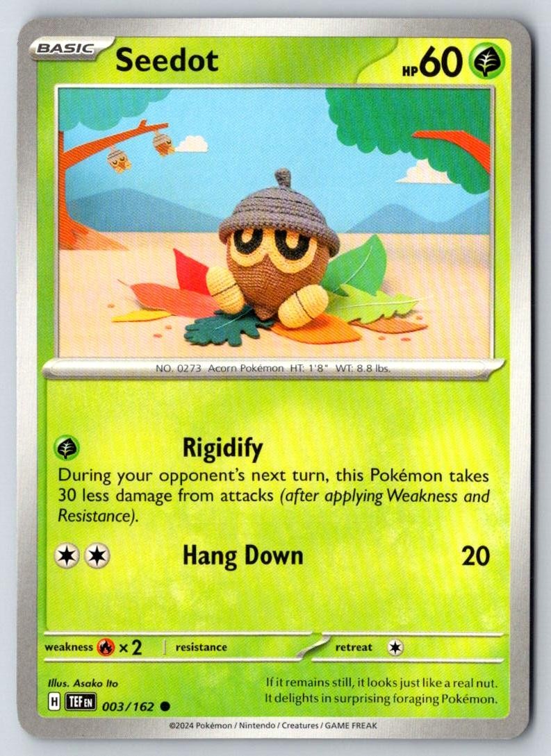 Seedot 003/162 Common Temporal Forces Pokemon Near Mint