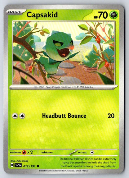 Capsakid 012/191 Common Surging Sparks Pokemon Near Mint