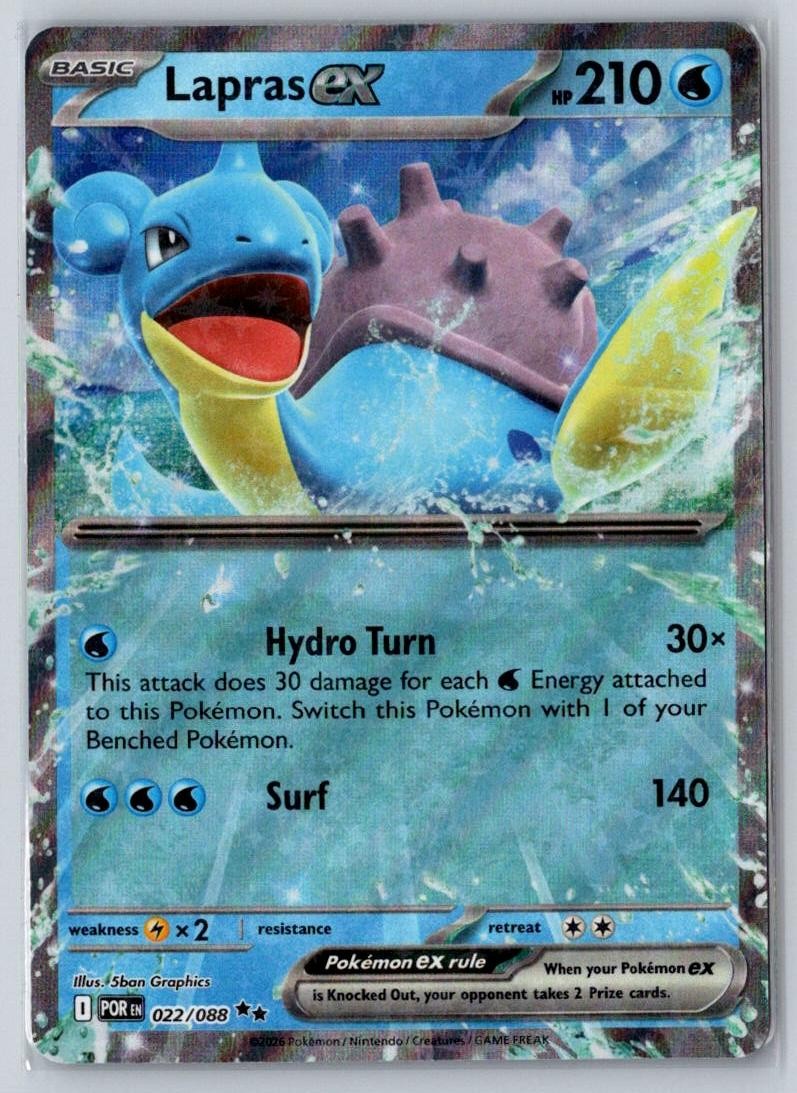 Lapras ex 022/088 Double Rare Perfect Order Pokemon Near Mint