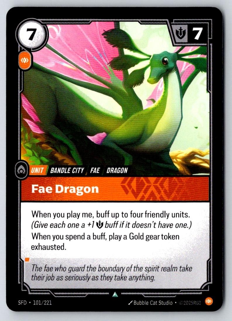 Fae Dragon 101/221 Uncommon Spiritforged Riftbound Near Mint