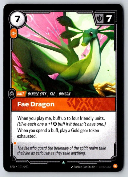 Fae Dragon 101/221 Uncommon Spiritforged Riftbound Near Mint