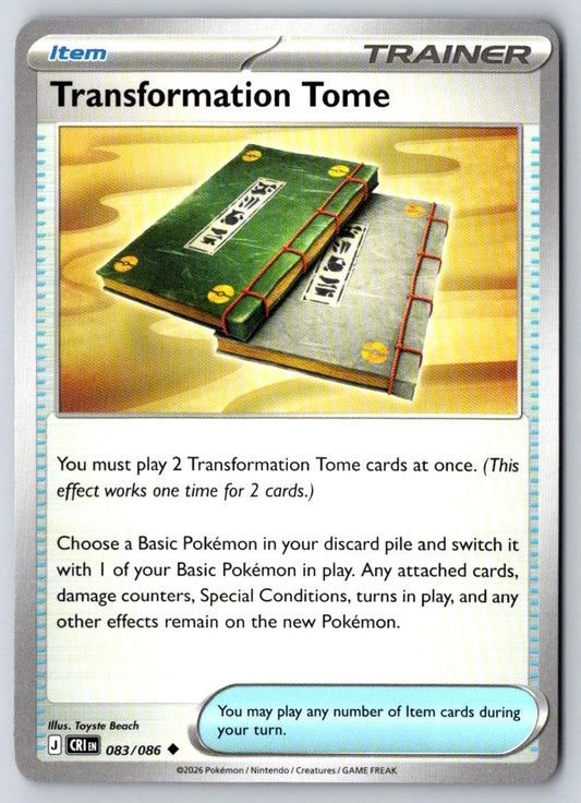 Transformation Tome 083/086 Uncommon Chaos Rising Pokemon Near Mint