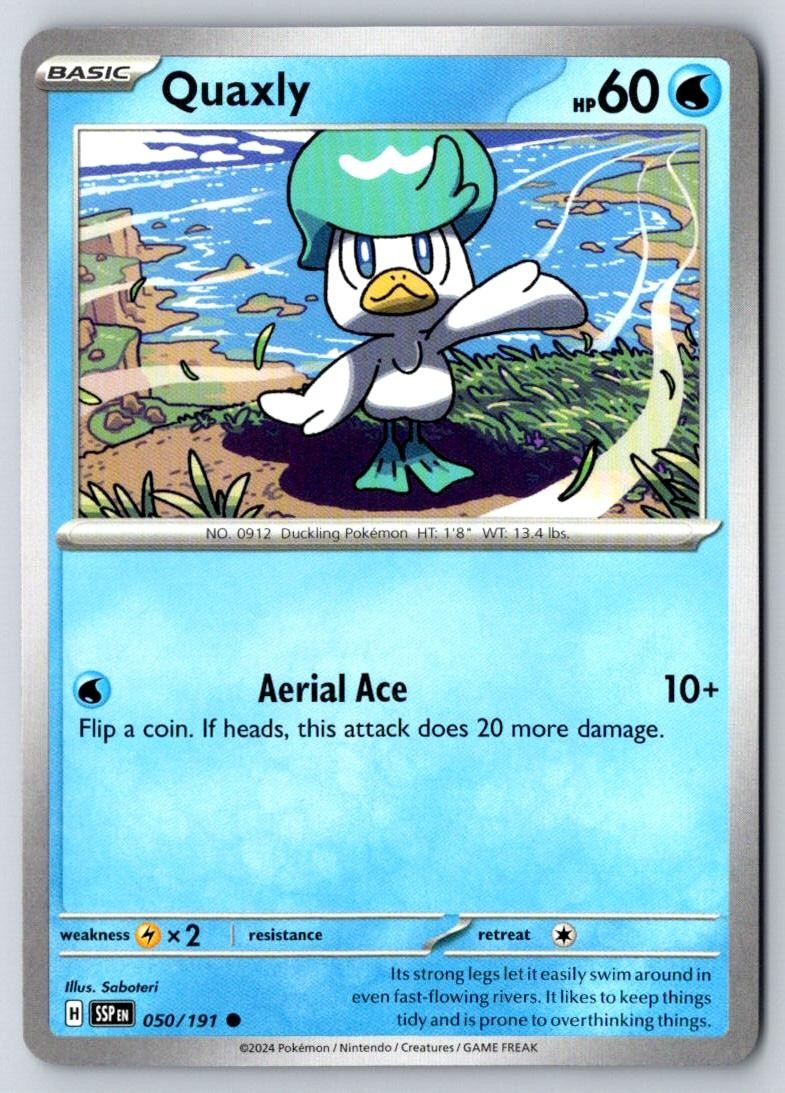 Quaxly 050/191 Common Surging Sparks Pokemon Near Mint