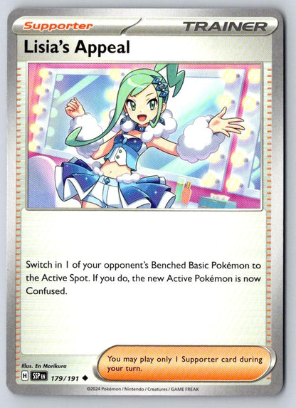Lisia's Appeal 179/191 Uncommon Surging Sparks Pokemon Near Mint