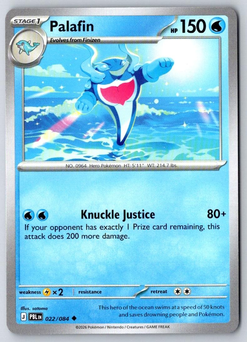 Palafin 022/084 Uncommon Pitch Black Pokemon Near Mint