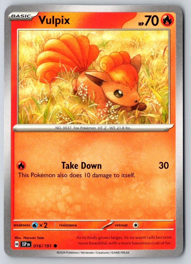 Vulpix 016/191 Common Surging Sparks Pokemon Near Mint
