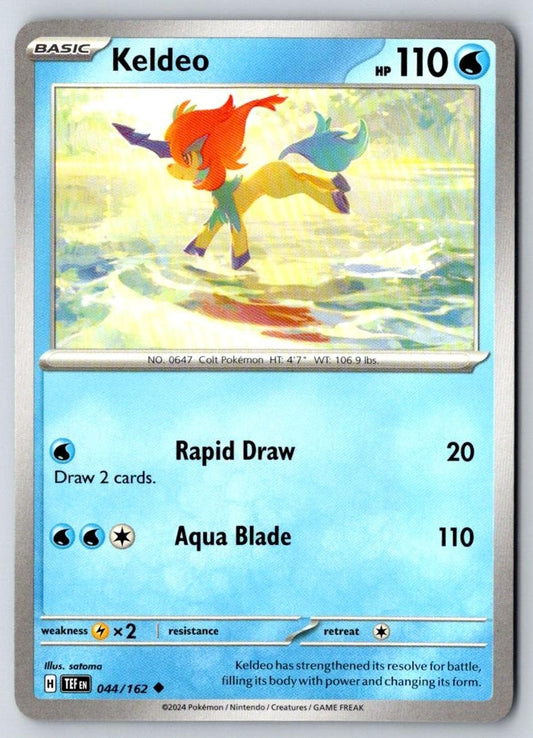 Keldeo 044/162 Uncommon Temporal Forces Pokemon Near Mint