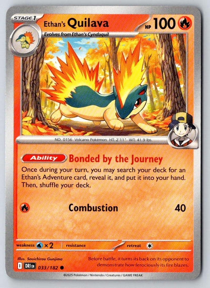 Ethan's Quilava 033/182 Common Destined Rivals Pokemon Near Mint