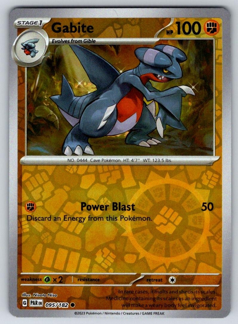 Gabite 095/182 Common Paradox Rift Pokemon Reverse Holo Near Mint