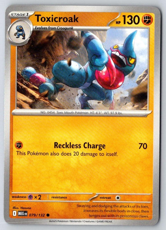 Toxicroak 079/132 Common Mega Evolution Pokemon Near Mint