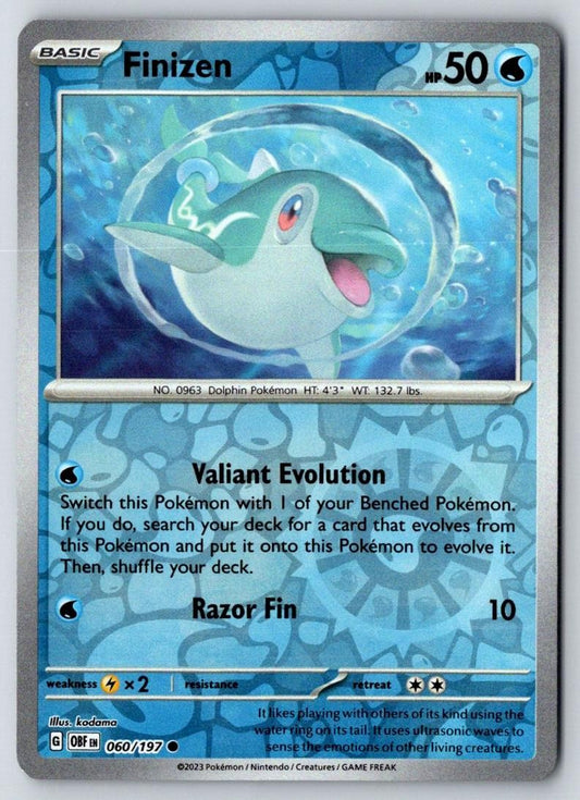 Finizen 060/197 Common Obsidian Flames Pokemon Near Mint