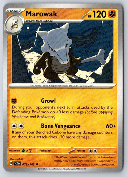 Marowak 73/142 Uncommon Stellar Crown Pokemon Near Mint