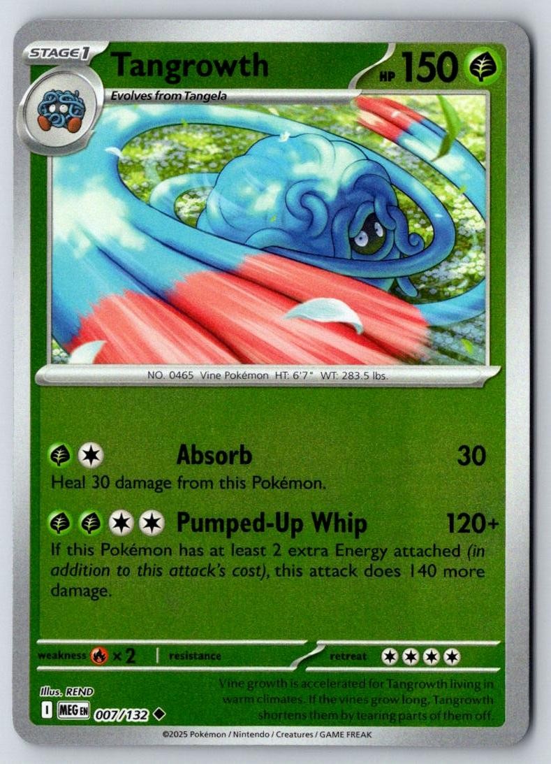 Tangrowth 007/132 Uncommon Mega Evolution Pokemon Near Mint