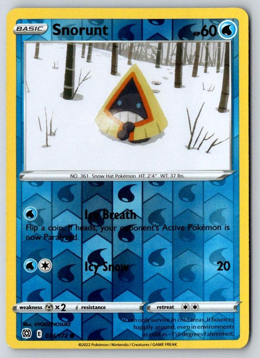 Snorunt 034/172 Common Brilliant Stars Pokemon Near Mint