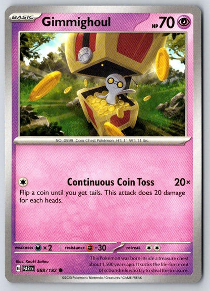 Gimmighoul 088/182 Common Paradox Rift Pokemon Near Mint