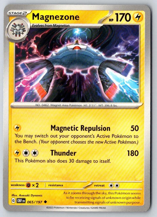 Magnezone 065/197 Uncommon Obsidian Flames Pokemon Near Mint