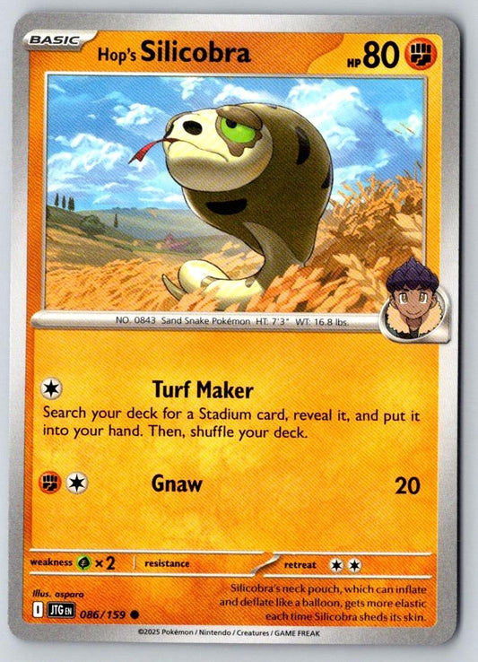 Hop's Silicobra 086/159 Common Journey Together Pokemon Near Mint