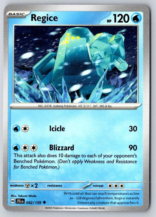 Regice 042/159 Uncommon Journey Together Pokemon Near Mint
