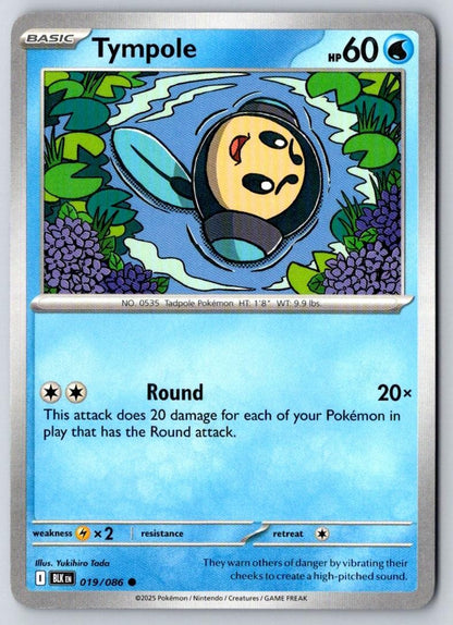 Tympole 019/086 Common Black Bolt Pokemon Near Mint