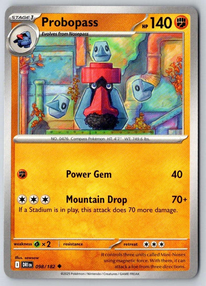 Probopass 098/182 Uncommon Destined Rivals Pokemon Near Mint