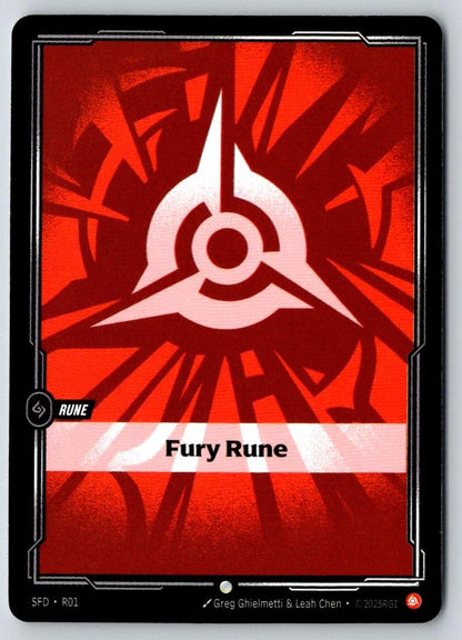 Fury Rune R01 Common Vendetta Riftbound Near Mint