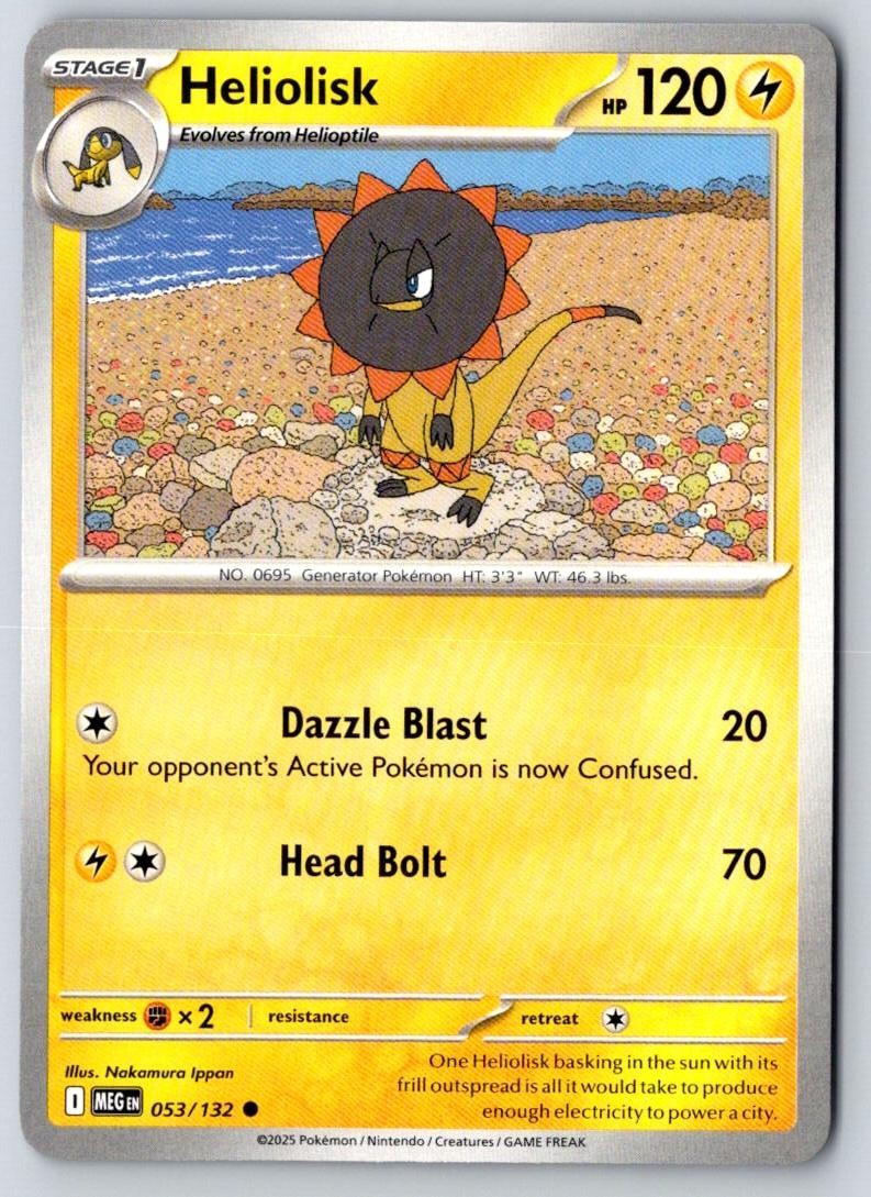 Heliolisk 053/132 Common Mega Evolution Pokemon Near Mint
