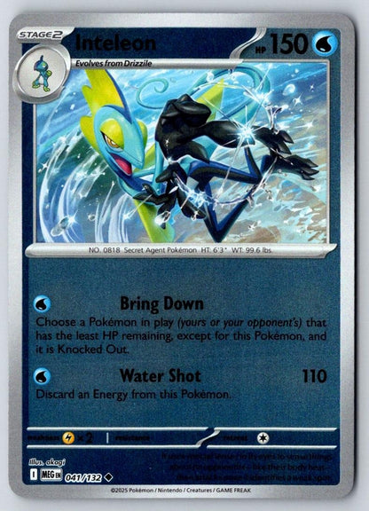 Inteleon 041/132 Uncommon Mega Evolution Pokemon Near Mint