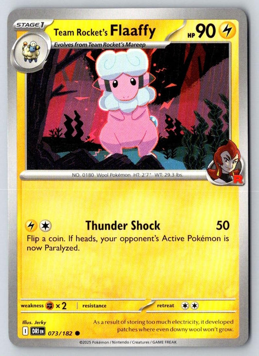 Team Rocket's Flaaffy 073/182 Common Destined Rivals Pokemon Near Mint