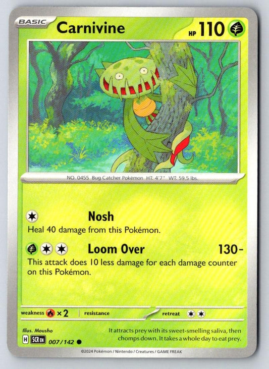 Carnivine 7/142 Common Stellar Crown Pokemon Near Mint