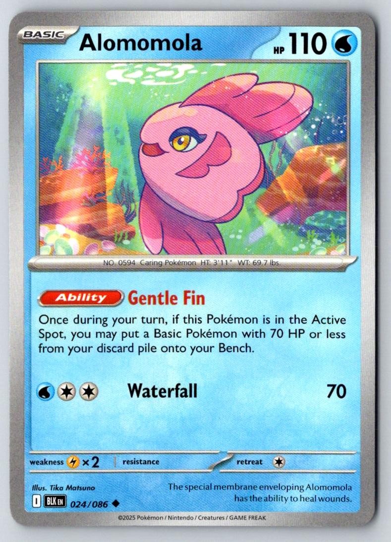Alomomola 024/086 Uncommon Black Bolt Pokemon Near Mint