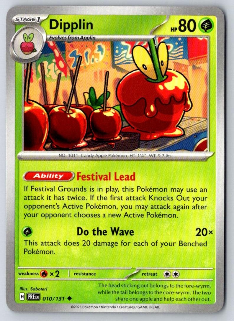 Dipplin 010/131 Uncommon Prismatic Evolutions Pokemon Near Mint
