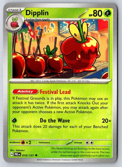 Dipplin 010/131 Uncommon Prismatic Evolutions Pokemon Near Mint