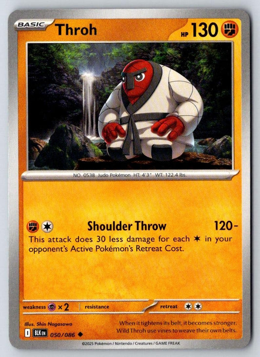 Throh 050/086 Uncommon Black Bolt Pokemon Near Mint