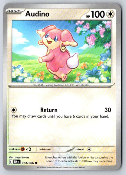 Audino 074/086 Common Black Bolt Pokemon Near Mint