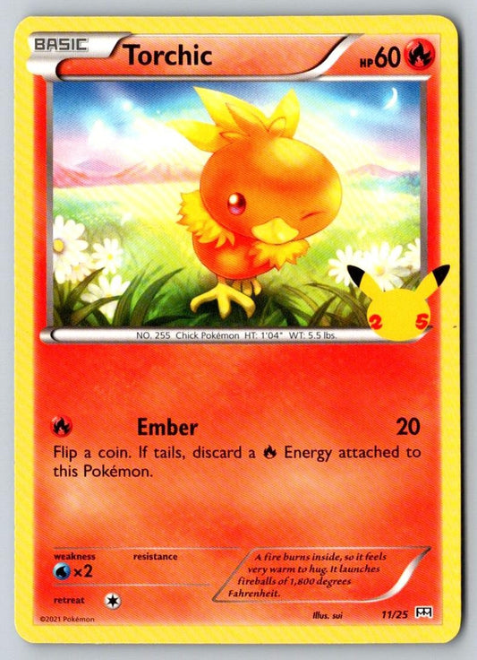 Torchic 011/025 Promo McDonald's 25th Anniversary Promos Pokemon Near Mint