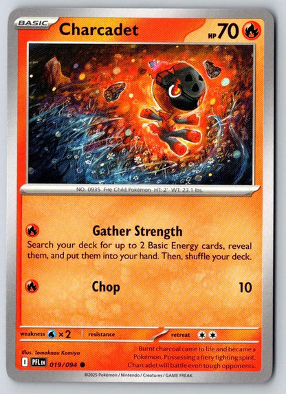 Charcadet 019/094 Common Phantasmal Flames Pokemon Near Mint