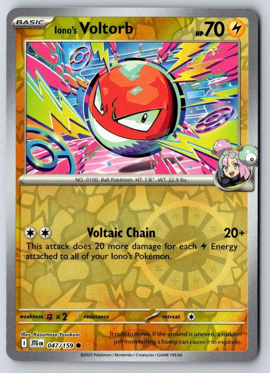 Iono's Voltorb 047/159 Common Journey Together Pokemon Near Mint