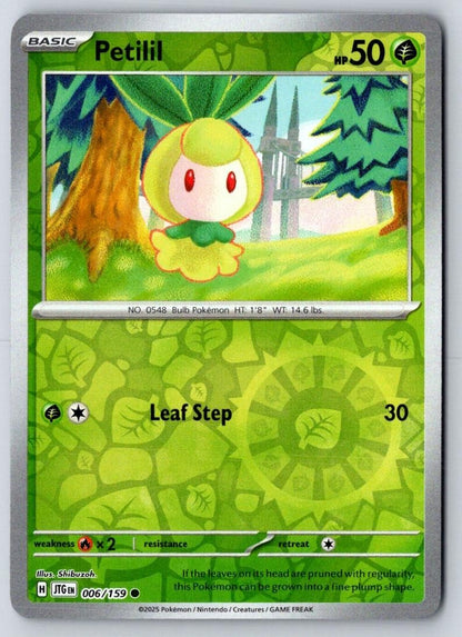 Petilil 006/159 Common Journey Together Pokemon Near Mint