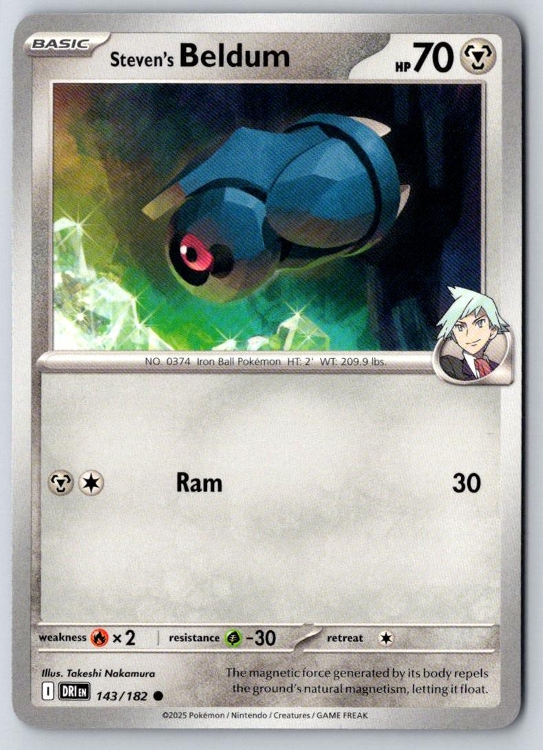 Steven's Beldum 143/182 Common Destined Rivals Pokemon Near Mint