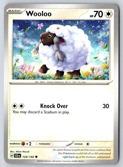 Wooloo 124/142 Common Stellar Crown Pokemon Near Mint